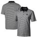 Men's Cutter & Buck Black Baltimore Ravens Helmet Forge Tonal Stripe Stretch Polo