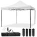 10â€™x10â€™ Pop up Canopy Tent White Heavy Duty Outdoor Party Tent Commercial Instant Canopy Air Circulation Outdoor Gazebo with Backpack Bag for Flea Market with Sturdy Frame