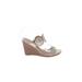 Jack Rogers Wedges: Gold Print Shoes - Women's Size 8 1/2 - Open Toe