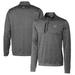 Men's Cutter & Buck Gray Buffalo Bills Helmet Stealth Heathered Quarter-Zip Pullover Top