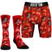 Men's Rock Em Socks Red Portland Trail Blazers All-Over Logo Boxer Briefs & Crew Combo Pack