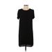Soprano Casual Dress - Shift: Black Solid Dresses - Women's Size Small