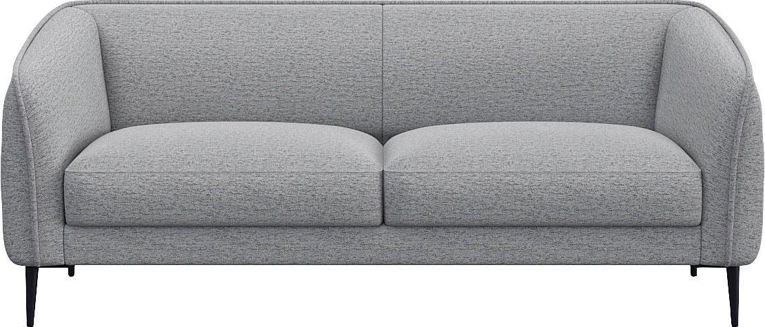 2,5-Sitzer FLEXLUX "Belle Designsofa, Couch, bequem durch Kaltschaum im Sitz", grau (sophisto gre), B:188cm H:74cm T:89cm, 100% Polyester, Sofas, Skandinavisches Design, In hochwertiger Verarbeitung Image