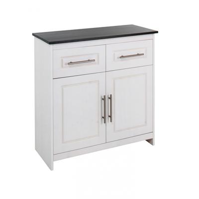 Schuhkommode HOME AFFAIRE "Lukas", weiß, B:84cm H:85cm T:37cm, FSC-zertifiziertes Massivholz, Sideboards, Aus massiver Kiefer, dekorative Fräsungen Image
