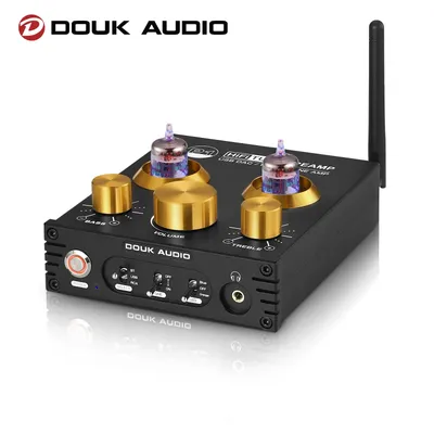 Douk Audio-Préampli à tube à vide HiFi JAN 5654 récepteur audio Bluetooth 5.0 radiateur USB ampli