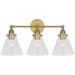 Visual Comfort Signature Collection Chapman and Myers Parkington 24 Inch 3 Light LED Bath Vanity Light - CHD 2529AB-CG