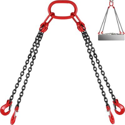 VEVOR G80 Mn celikten yapılmış zincir askı sapan zinciri 8 mm x 1,5 m, 4 zincir köklü, Makineler, Image