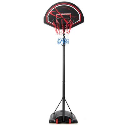 Black Portable Basketball Hoop Stand with Wheels and 2 Nets