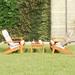 vidaXL 4 Piece Adirondack Patio Lounge Set Solid Wood Acacia