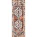 Blue/Brown 2'6" x 6' Indoor Area Rug - World Menagerie Carshalt Medallion Tassel Performance Rust/Blue Rug Polyester | Wayfair