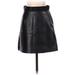 Giambattista Valli x H&M Faux Leather Skirt: Black Tortoise Bottoms - Women's Size 4