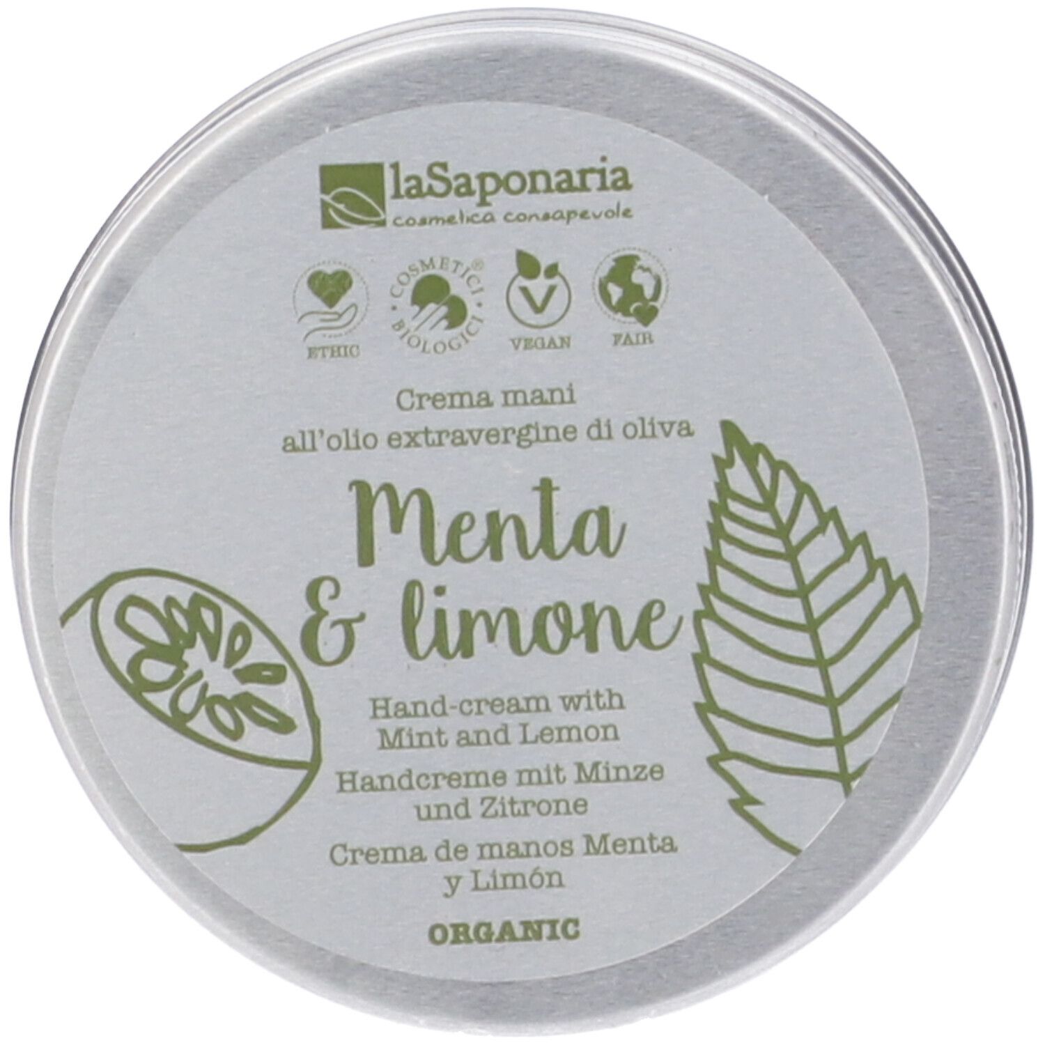 La Saponaria Crema Mani Menta E Limone 60 ml