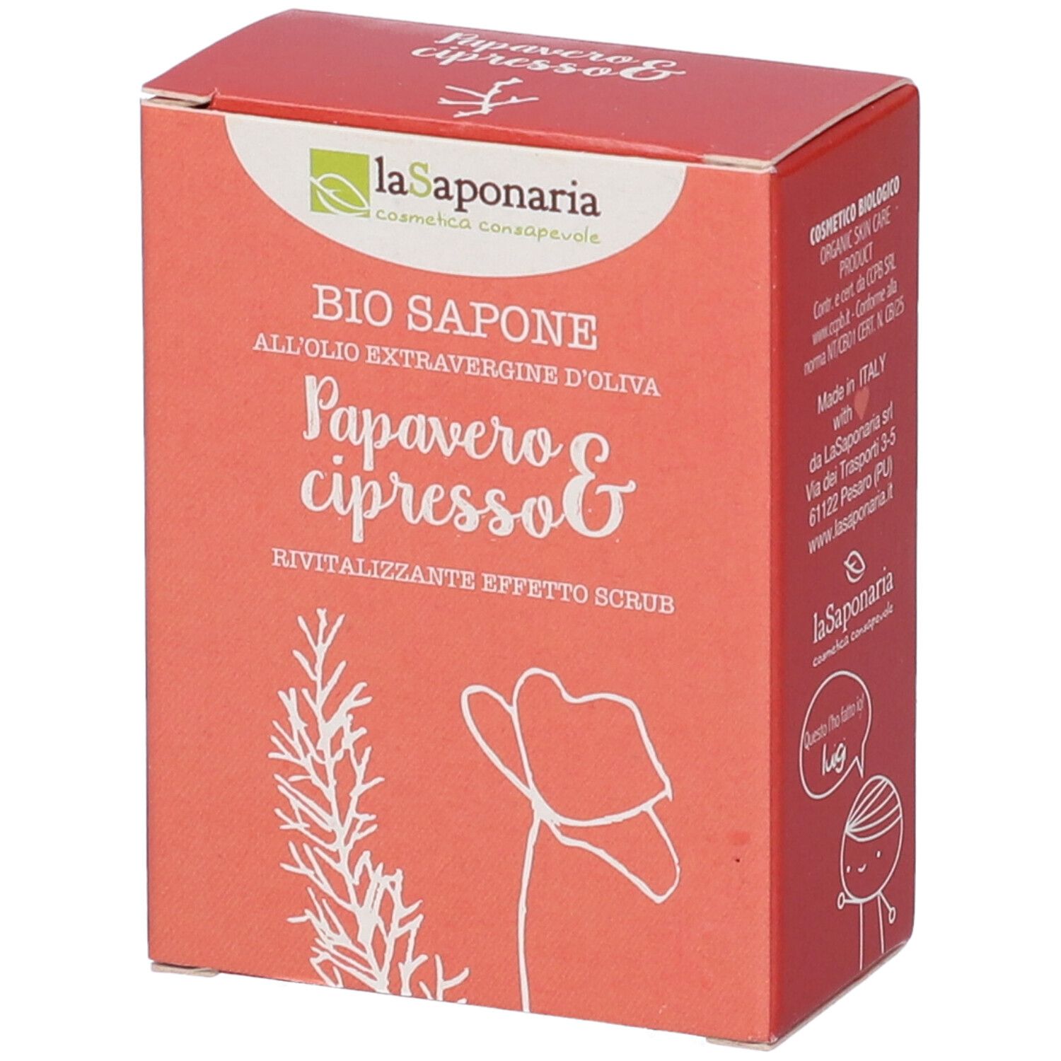 La Saponaria Papavero E Cipresso 100 g Sapone