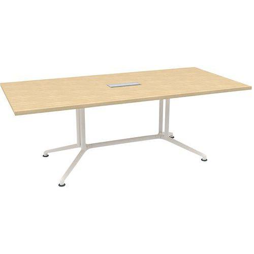 Table De Réunion Rectangulaire 210x100x72 X-time Chêne/blanc - Quadrifoglio