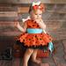 dmqupv Girls Dresses Toddler Kids Caveman Girls Dog Bones Historical Cavegirl Mesh Tulle Dress Princess Outfits Baby Clothes Dress+Headband Orange 2-3 Years