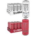 Monster Energy Drinks 12 Pack 500ml (12 Cans Ultra White & 12 Cans Pipeline Punch) - By Shop 4 Less
