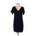 Madewell Casual Dress - Shift: Blue Solid Dresses - Women's Size 2X-Small