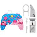 PowerA - Enhanced Wired Controller for Nintendo Switch - Kirby With Cleaning Electric kit Bolt Axtion Bundle Like New