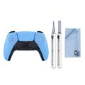 Sony Play Station Dual Sense Wireless Controller Starlight Blue With Electric Cleaning Kit BOLT AXTION Bundle Like New