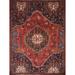 Vegetable Dye Shiraz Persian Antique Area Rug Handmade Wool Carpet - 4'3"x 5'10"