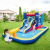 Inflatable Water Slide Bounce House with 680W Blower and 2 Pools - 197 in