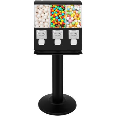 VEVOR Triple Head Candy Vending Machine 1-inch Gumball Vending Machine