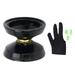 Professional Unresponsive Yoyo for Kids Adults Magic Yoyo Overload Non Responsive Yo-yo NOT for Beginners Aluminum Alloy Yo Yo with Glove and 3 Yoyo Strings[Black]