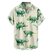 MLFU Collared Hawaii Shirt for Toddler Boys Funny Dinosaurs Funky Costume Sizes Kids-Adult Unisex