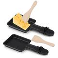 Raclette Pans Mini Pack of 2 Raclette Pans Raclette Pans Raclette Shovel Raclette Grill Raclette Replacement Pans for Universal Electric Grill Cheese Eggs Black