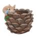 NUOLUX Squirrel Succulent Flower Pot Plant Pot Garden Resin Micro Landscape Flower Pot