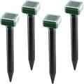 Pack Of 4 Solar Powered Mole Repellent Ultrasonic Solar Mole Repellent Vole Repellent Vole Repellent Mole Control With Ip56 Waterproof For Garden (Green)