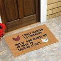 2023 WJSXC Bathroom Rugs Summer Savings Clearance! Funny Chicken Pattern Welcome Doormats Indoor And Outdoor Home Decoration Mat Housewarming Gift Mats