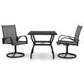 vidaXL Garden Dining Set 3/5 Pieces Textilene and Steel Outdoor Patio Dinner