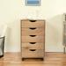 Office File Cabinets Wooden File Cabinets for Home Office Wood File Cabinet Mobile File Cabinet Mobile Storage Cabinet Filing Storage Drawer by Naomi Home-Color:Natural Size:5 Drawer