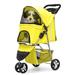 MoNiBloom Foldable 3 Wheel Dog Cage Cat Joggor Stroller Cart w/ Weather Cover, Storage Basket | 40 H x 13 W x 29 D in | Wayfair A78-PS-001-NB