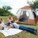 Core Tent Easy and Quick to Set Up Four-Person Family Tent Camping Tent for Hiking and Backpacking in Spring and Fall Can Be Used as A Pop-Up Sunshade Brown 94.5 x 94.5 x 59.1IN