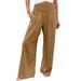 Dress Pants Women High Waisted Linen Pants for Women Casual Summer Drawstring Pant High Waisted Wide Leg Trousers Loose Fit Work Pant Sport Joggers White Flowy Pants