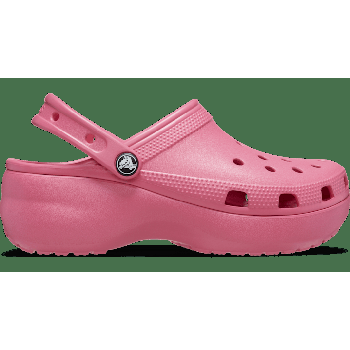 Crocs Hyper Pink Women's Classic Platform Clog Shoes