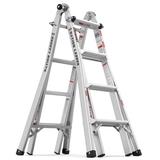 WFX Utility™ Dinardo 4 - Step Aluminum Lightweight Folding Multi-Position Ladder Aluminum in Gray | 23 W x 8 D in | Wayfair