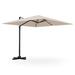 Arlmont & Co. Patio 9.5ft Square Cantilever Offset Hanging Umbrella 2-tier 360° Outdoor Navy in Brown | 98 H x 114 W x 114 D in | Wayfair