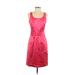 Tara Jarmon Casual Dress - Sheath Scoop Neck Sleeveless: Pink Print Dresses - New - Women's Size 38