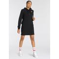 Sweatkleid NIKE SPORTSWEAR "Club Fleece Women's Dress" Gr. XS (32/34), N-Gr, schwarz-weiß (black, white) Damen Kleider Freizeitkleider