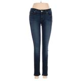 Paige Jeans - Mid/Reg Rise Skinny Leg Denim: Blue Bottoms - Women's Size 26 - Dark Wash