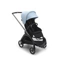 Bugaboo Dragonfly City Pushchair, Lightweight Compact Baby Stroller with One Hand Easy Fold in Any Position, Full Suspension, XL Underseat Basket, Graphite Chassis and Skyline Blue Sun Canopy
