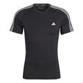 Adidas Herren T-Shirt (Short Sleeve) Tf 3S Tee, Black, HD3525, MT