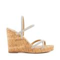 Dune Ladies KALI Diamante Cork-Wedge Slingback Sandals Size UK 3 Wedge Heel Wedges