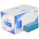 BlueOcean Blue V Fold Paper Towels, Interfold 1 Ply Blue Hand Tissues, Box of 3600 Paper Hand Towels, Recycled, Strong and Absorbent Hand Towels for Bathrooms, Catering, Cleaning in high traffic areas