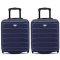 Flight Knight Set of 2 Lightweight 2 Wheel ABS Hard Case Suitcases Cabin Carry On Hand Luggage Approved for Over 100 Airlines Including British Airways, Ryanair & easyJet Approved Free Carry On