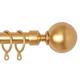 Curtain Poles Extendable Curtain Pole 120 cm to 300 cm Gold Ball Finials 48" to 120" Adjustable Curtain Track Includes Rods,Finials,Brackets,Rings & Fitting sets