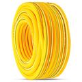 Yellow Garden Hose Pipe Outdoor, 1/2 Inch & 3/4 Inch Portable No Kink Flexible Water Hose for Yard Watering Plants Car Washing Shower Pets, Plastic (Color : 1/2 Inch, Size : 50m/164ft)